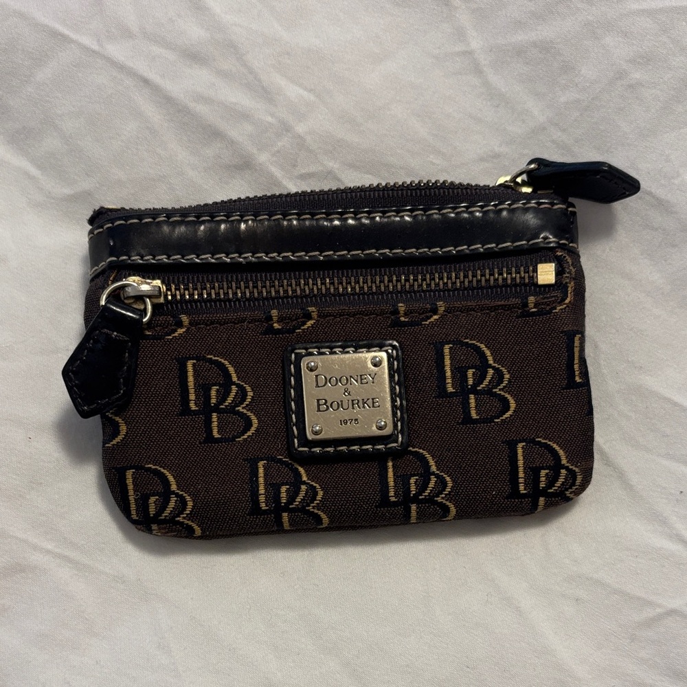 Dooney & Bourke Brown and Black coin/key Bag